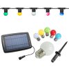 LED Edison 10m 20 bóng năng lượng mặt trời RGB