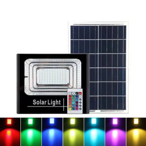 Đèn pha Led đổi màu năng lượng mặt trời rọi cây | P-RC200RGB